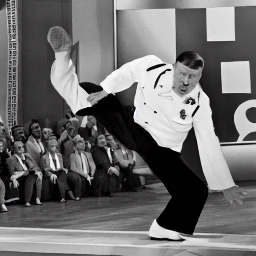 Image similar to adolf hitler breakdancing on the price is right, 4k