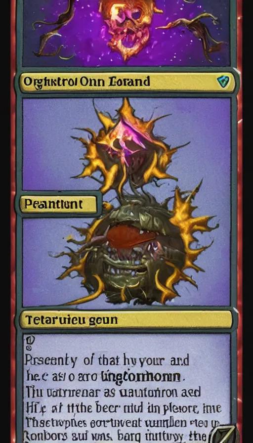 Image similar to The end of an organism, from Hearthstone