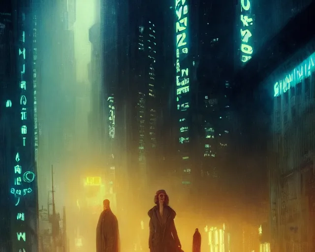 Image similar to 2 0 1 8 blade runner movie still girl look at the cityscape from roof perfect face fine realistic face pretty face neon puffy jacket blue futuristic sci - fi elegant by denis villeneuve tom anders zorn hans dragan bibin thoma greg rutkowski ismail inceoglu illustrated sand storm alphonse mucha