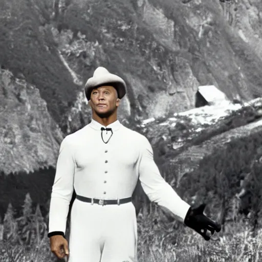 Image similar to dwayne johnson in the sound of music 1 9 6 5