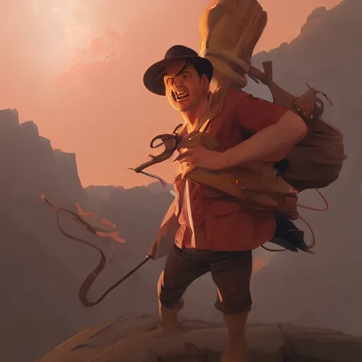 Image similar to hero world raiders of the lost ark 1 9 8 1, behance hd by jesper ejsing, by rhads, makoto shinkai and lois van baarle, ilya kuvshinov, rossdraws global illumination