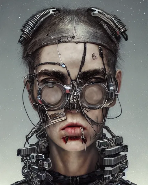 Image similar to grimes!! [ in cyberpunk attire ]!!, made of wires and metallic materials!!, portrait!!, digital art, afrofuturism, tarot card, 4 k, digital art, illustrated by greg rutkowski, max hay, rajmund kanelba, cgsociety contest winner