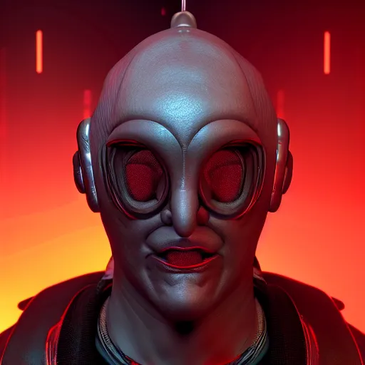 Image similar to futuristic bauta mask, venetian cyberpunk alien, houdini render, generative art, procedural modelling, artstation, zbrush, arnold render