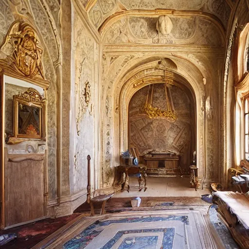 Image similar to sans inside of his castle, interior view