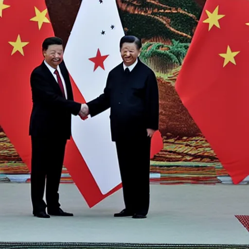 Image similar to xi jinping shaking hands with tsai ing - wen