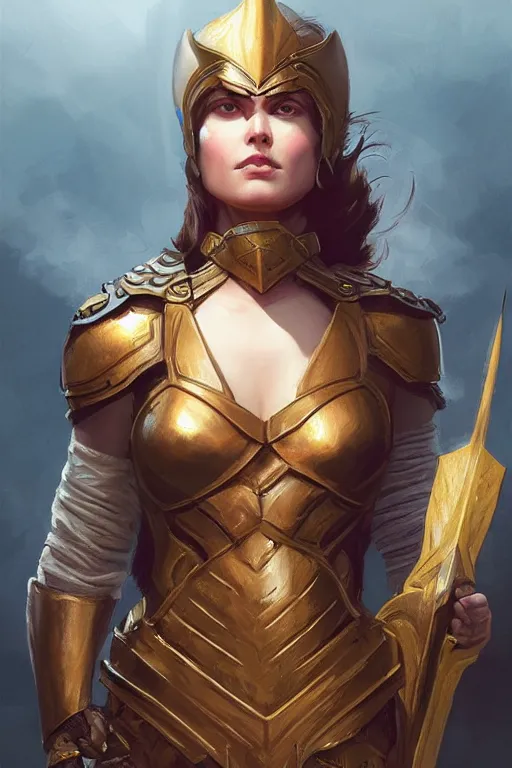 Image similar to amazon valkyrie athena, d & d, fantasy, portrait, highly detailed, headshot, digital painting, trending on artstation, concept art, sharp focus, illustration, art by artgerm and greg rutkowski and magali villeneuve