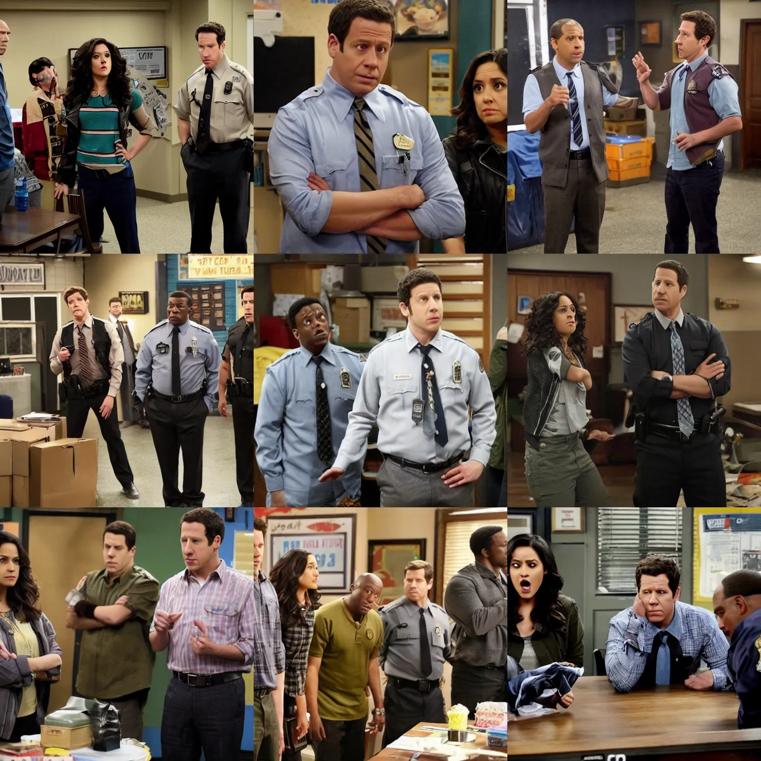 Prompt: a scene from brooklyn nine - nine ( tv show )