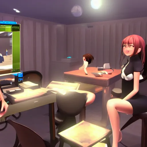 Image similar to a vrchat scene