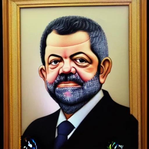 Image similar to of a portrait of luiz lula da silva, f 2. 2