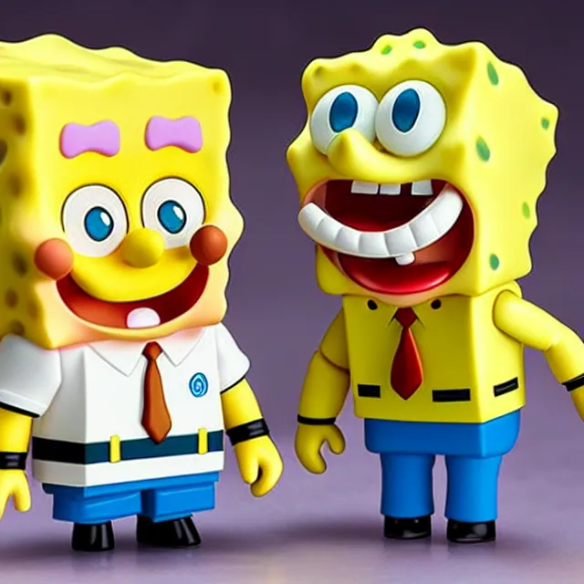 Image similar to spongebob, an anime nendoroid of spongebob, figurine, detailed product photo