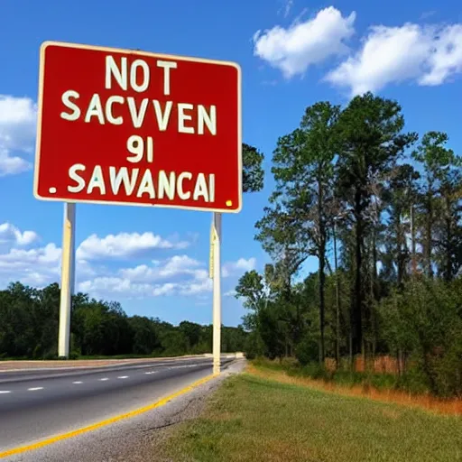 Image similar to no savannah, georgia sign on highway