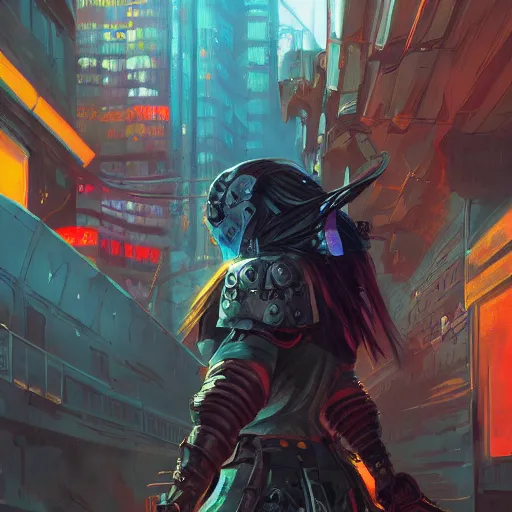 Image similar to cyberpunk viking helmet mask warrior goddess robot ninja fantasy, art gta 5 cover, official fanart behance hd artstation by jesper ejsing, by rhads, makoto shinkai and lois van baarle, ilya kuvshinov, ossdraws