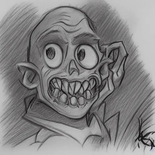 Prompt: milt kahl pencil sketch 1 1 2 2 a lovecraftian zombie horror loomis