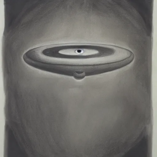 Prompt: Dimension Shift, UFO, reversal of roles, charcoal on paper