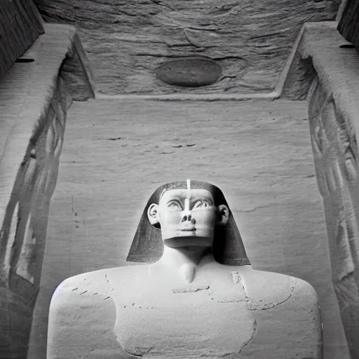 Prompt: indoor studio portrait of the sphinx of ninevah