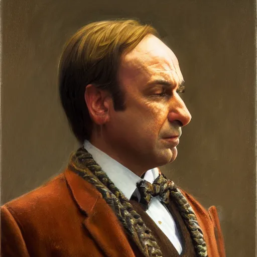 Prompt: saul goodman of better call saul, face detail by theodore ralli and nasreddine dinet and anders zorn and nikolay makovsky and edwin longsden long, bronze age, sword and sorcery, oil on canvas, masterful intricate artwork, excellent lighting, high detail 8 k