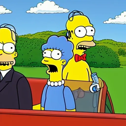 Prompt: bill murray as a character in the simpsons