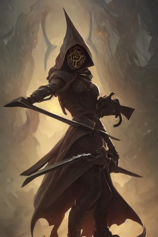 Image similar to reaped wielding a scythe, full body shot, hood, d & d, dark fantasy, intricate, highly detailed, digital painting, artstation, concept art, matte, sharp focus, illustration, hearthstone, art by artgerm and greg rutkowski and alphonse mucha