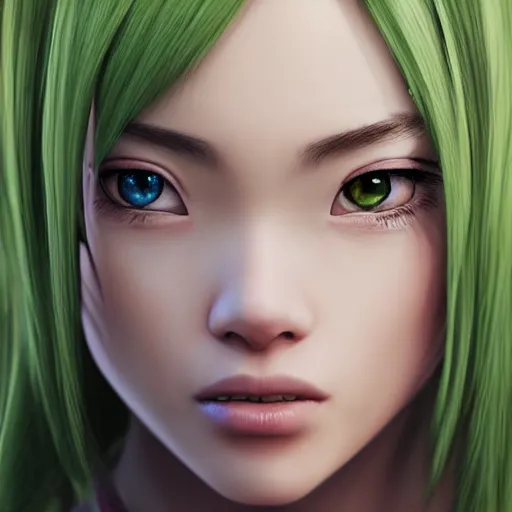 Image similar to highly detailed close up portrait of Toph Bei Fong, studio lightning, bright colors, intricate, masterpiece, photorealistic, hiperrealistic, sharp focus, high contrast, Artstation HQ, DeviantArt trending, 4k UHD, Unreal Engine 5