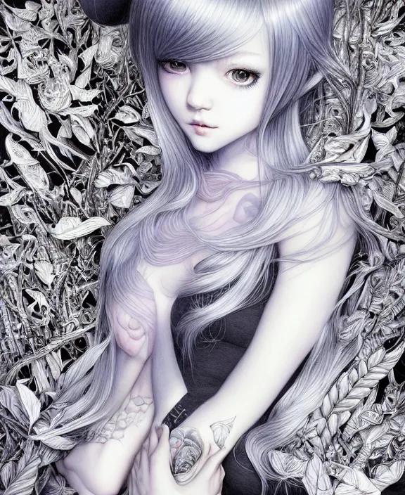 Image similar to ' lost in a lucid dream, my soul drifted away ', conservatively dressed, ultra great shadowing, ultra 3 d shadowing, ultra reflective surfaces, illustrated completely, ultra 8 k mega detailed pencil illustration, ultra detailed pencil illustration, intricate, epic composition, masterpiece, bold complimentary colors, very very kawaii, stunning masterfully illustrated by artgerm, range murata.