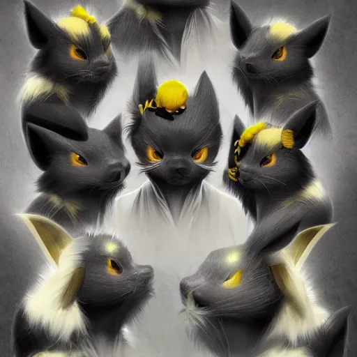 Image similar to a cult of pichu, cgsociety, trending on artstation, artstationhd, detailed fur, ultra detailed