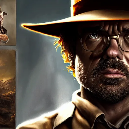 Prompt: peter dinklage as indiana jones, digital painting, extremely detailed, 4 k, intricate, brush strokes, mark arian, artgerm, bastien lecouffe - deharme