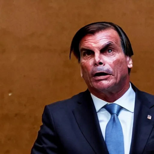 Image similar to bolsonaro, a still of an horror movie scene