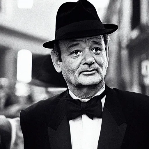 Prompt: closeup of bill murray as a blues brother