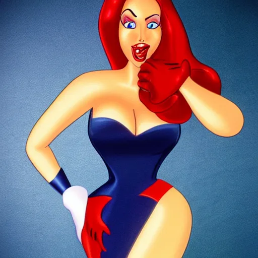 Image similar to Jessica rabbit in real life