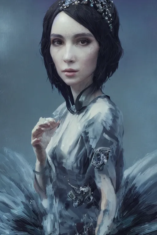 Image similar to a fancy portrait of a Beatle queen by Greg Rutkowski, Sung Choi, Mitchell Mohrhauser, Maciej Kuciara, Johnson Ting, Maxim Verehin, Peter Konig, final fantasy , mythical, 8k photorealistic, cinematic lighting, HD, high details, atmospheric,