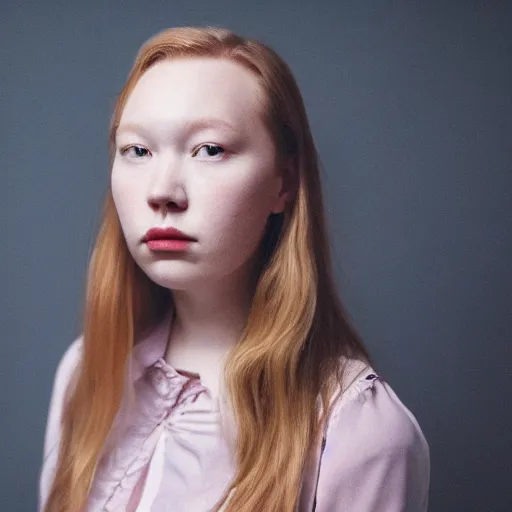 Prompt: a masterpiece portrait photo of a beautiful young woman who looks like julia jacklin, symmetrical face, random background scene