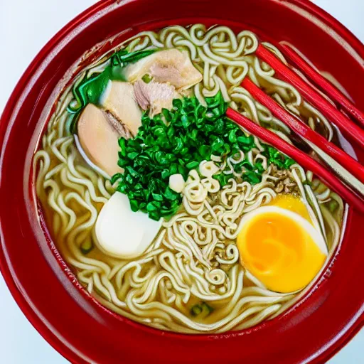 Image similar to A bowl of ramen with RCA cable noodle, 35mm film