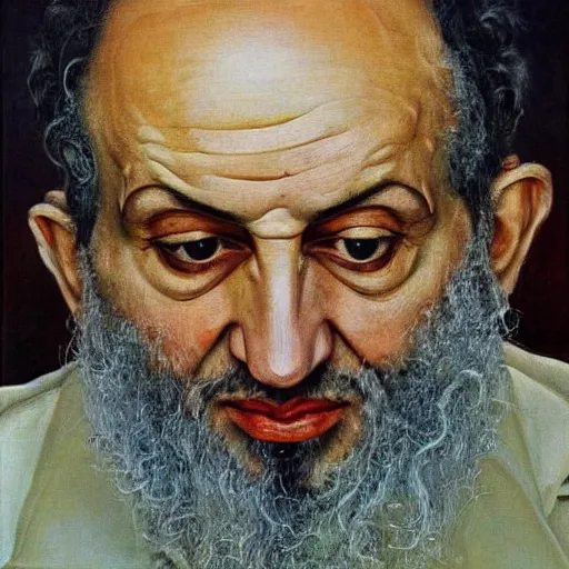 Prompt: high quality high detail painting by lucian freud, hd, imam khomeini