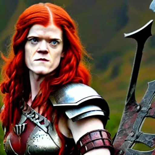 Image similar to rose leslie as red sonja