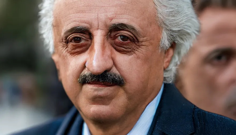 Image similar to hyper-realistic and anamorphic 2010s movie still close-up portrait of Giovanni Falcone, by Paolo Sorrentino, Leica SL2 30mm, beautiful color, high quality, high textured, detailed face