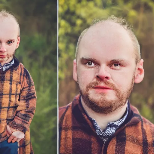 Prompt: photo of a british man who looks like winnie - the - pooh ( pooh bear ), award winning professional studio photography