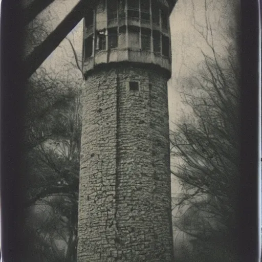 Image similar to tower made of lazy frogs, beautiful polaroid photo, pinhole, lomography,
