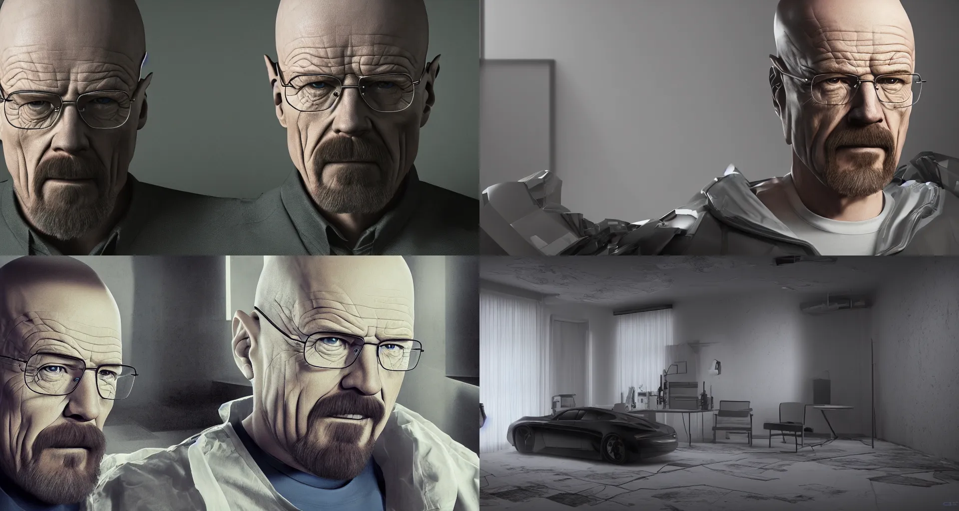 Prompt: the unholy offspring of Walter White and Elong Musk, Octane Render, 4k, soft lighting