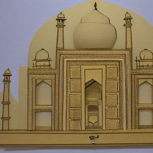 Image similar to a reconstruction of the cheese taj mahal made ot of cheese