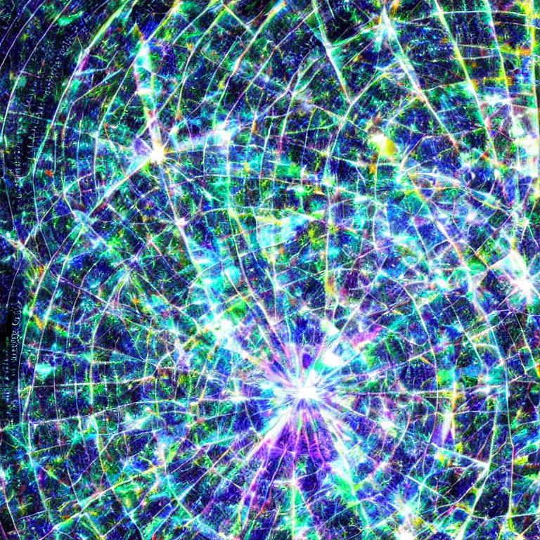 Prompt: amazing dispersion glass dark side of the crystal rainbow shooting through the other side of eternity in faceted offshoots of translucent ior specularity and prisms