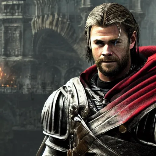 Image similar to Chris Hemsworth in Dark Souls 3