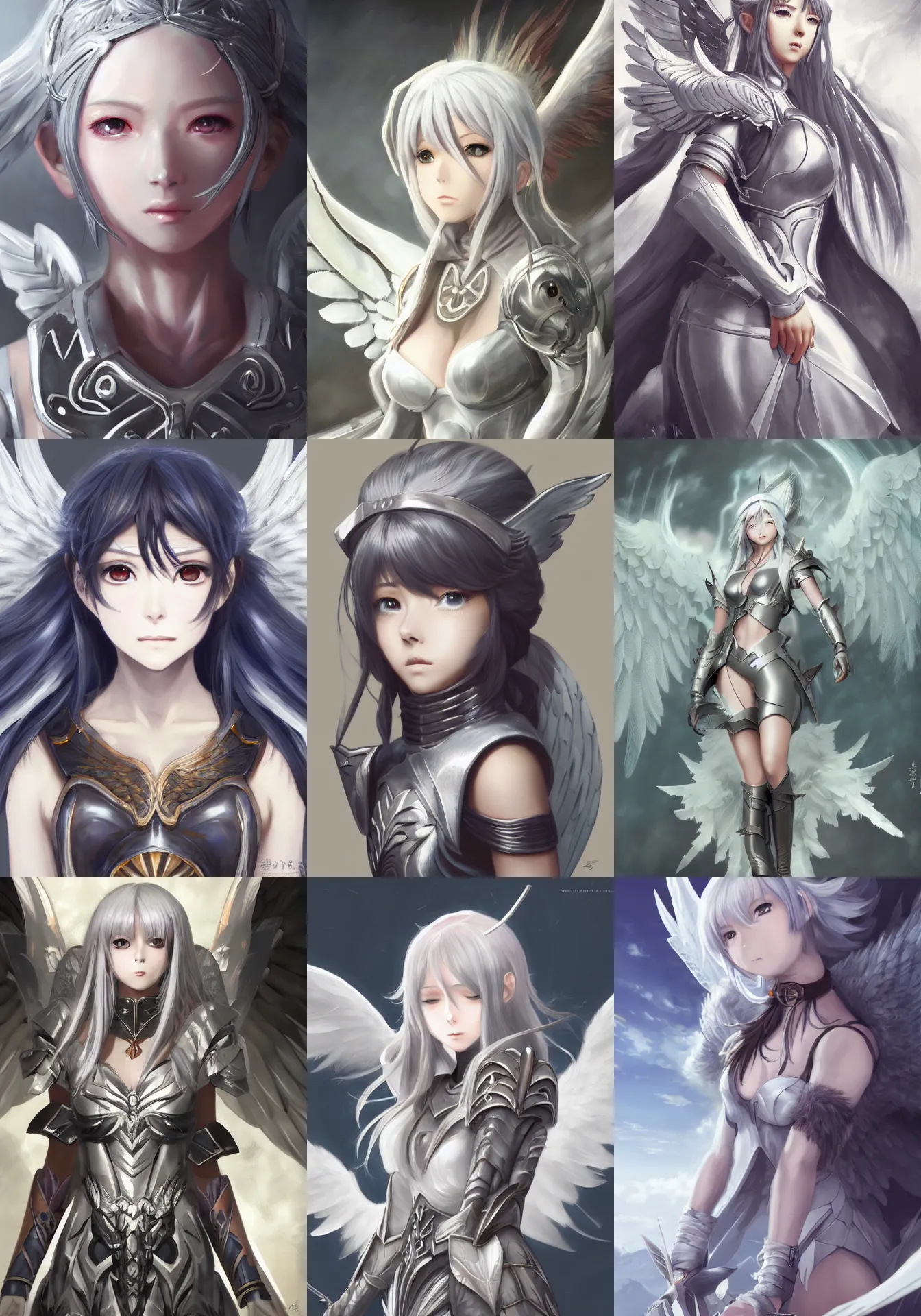 Prompt: An anime portrait of Ssunbiki as a silver-winged angel from Skyrim, by Stanley Artgerm Lau, WLOP, Rossdraws, James Jean, Andrei Riabovitchev, Marc Simonetti, and Sakimichan, trending on artstation