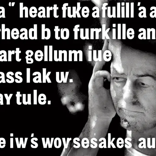 Image similar to a heart that's full up like a landfill a job that slowly kills you bruises that won't heal you look so tired, unhappy bring down the government they don't, they don't speak for us i'll take a quiet life a handshake of carbon monoxide