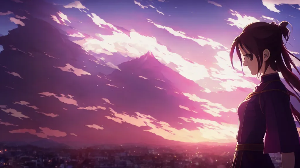 Prompt: emma watson in heavens feel movie, demon slayer, ufotable, kyoani, high quality, artstation, greg rutkowski, cinematic, city background, night time, rooftop, fate stay night, unlimited blade works, greg rutkowski, high resolution, dynamic pose, close up, street clothes, action, anime, high angle, sakuga