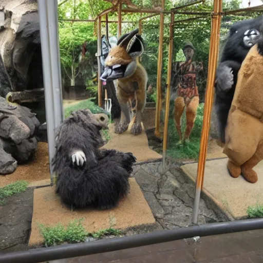 Image similar to the fursuit exhibit at the zoo