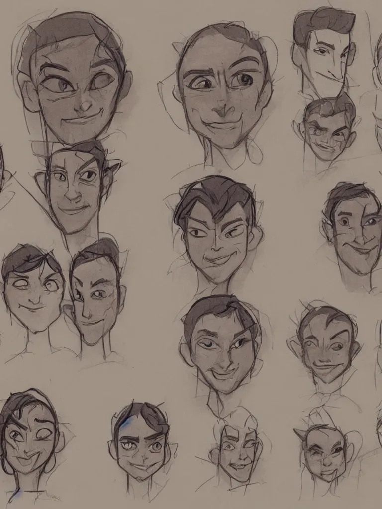 Prompt: faces by disney concept artists, blunt borders, rule of thirds