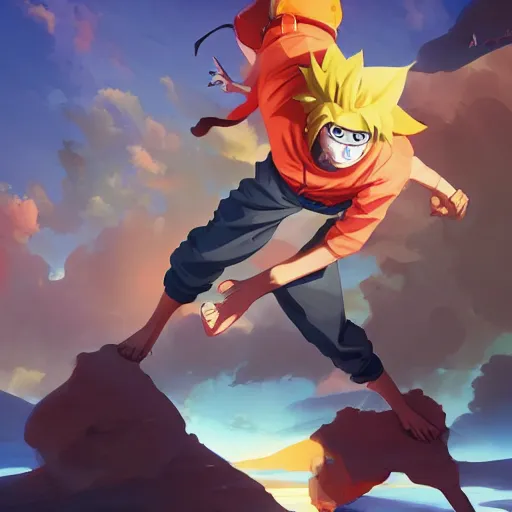 Image similar to hero world naruto, behance hd by jesper ejsing, by rhads, makoto shinkai and lois van baarle, ilya kuvshinov, rossdraws global illumination