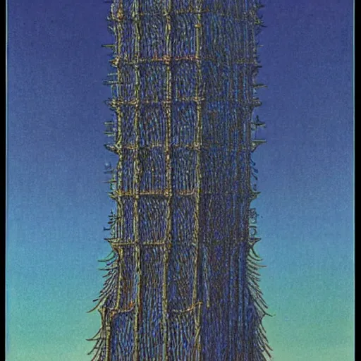 Image similar to the tower of man by jean giraud