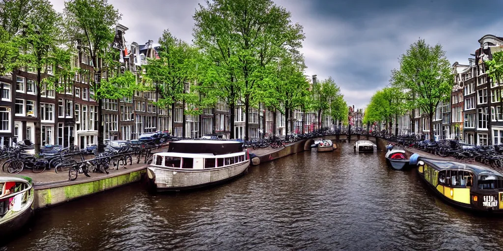 Prompt: a beautiful photo of Amsterdam, award winning photo