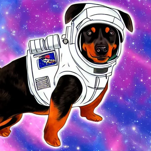 Image similar to astronaut rottweiler